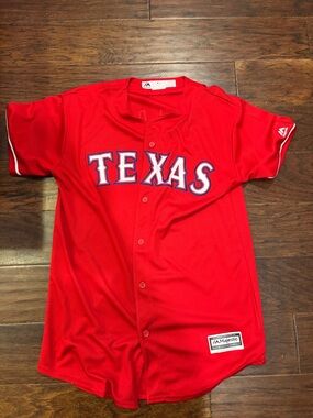 Texas Rangers Red Youth Baseball Jersey - Prince Fiedler #84